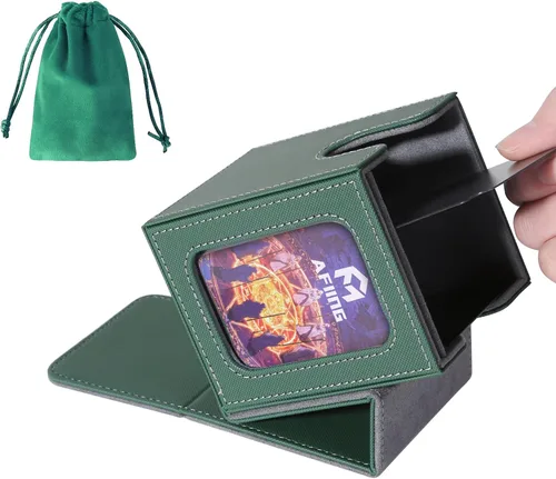 Vista 8 de AFIING MTG Caja de Mazo para Commander Display, Caja de Cartas que Cabe 100 Cartas con Doble Funda, Caja de Almacenamiento Magic Commander TCG con 2