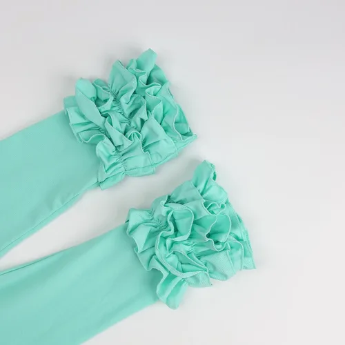 Vista 27 de HOOLCHEAN Leggings de algodón con volantes para bebés y niñas pequeñas