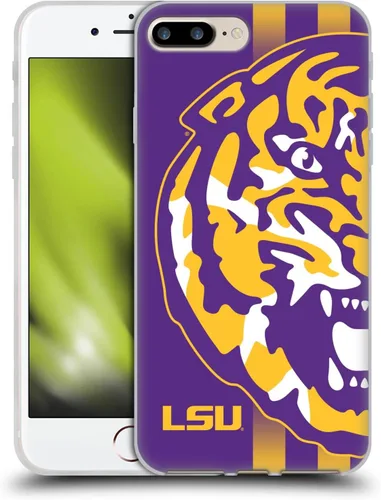 Vista 124 de Head Case Designs Funda de gel suave con licencia oficial de la Universidad Estatal de Louisiana LSU Camou compatible con Apple iPhone 7 Plus/iPhone