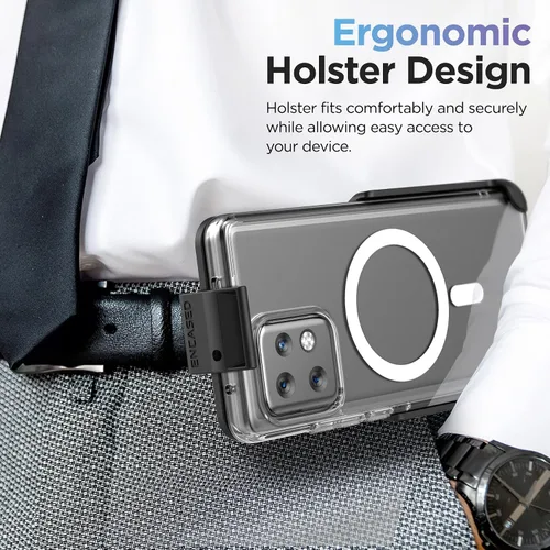 Vista 4 de Encased Funda para cinturón para Motorola Edge Plus 2023 con clip de funda, compatible con MagSafe, carga magnética y accesorios (Moto Edge + 2023)
