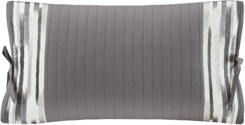 Vista 7 de N Natori Sakura - Almohada decorativa oblonga de algodón bordada, 12 x 20 pulgadas, 12 x 20 pulgadas Lila