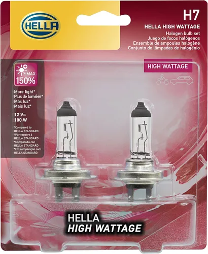 Vista 10 de HELLA - Foco de alto rendimiento H7 de 2.0 TB, 12 V, 55 W, paquete de 2