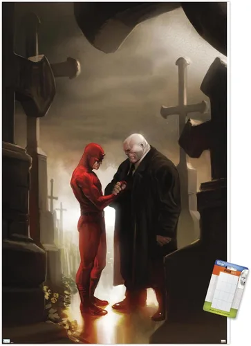 Vista 12 de Trends International Marvel Comics - Póster de pared de Kingpin - Daredevil in Cemetery, 14.72 x 22.37 pulgadas, versión enmarcada de madera
