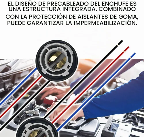 Vista 4 de 2 bombillas 1157 Socket 2357 luz de freno señal de giro soporte de luz trasera luz trasera arnés de cableado, bombilla LED enchufe base enchufe