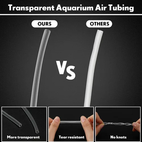 Vista 5 de Zhengmy Tubo de aerolínea de tamaño estándar de 230 pies para pecera, accesorios de bomba de aire de acuario transparente y flexible, tubo de 3/16