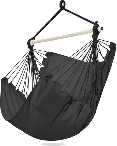 Vista 16 de PNAEUT Silla de Hamaca con Cuerda Colgante para Interiores y Exteriores para Dormitorio, Exterior, Patio (Azul Aqua)