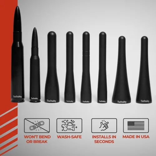 Vista 5 de CravenSpeed Stubby Antena compatible con Mazda 2 2007-2014 4 pulgadas Reemplazo de antena corta Fabricado en los Estados Unidos