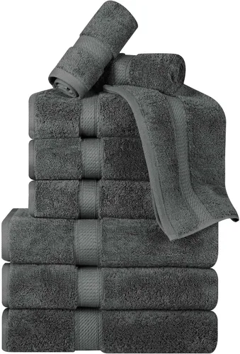 Vista 118 de BNM Toallas de Algodón Egipcio de Peso Pesado, Ideales para Baño, Ducha, Spa, Hotel, 800 GSM, Toallas Faciales/de Aseo, Toallas de Mano, Toallas