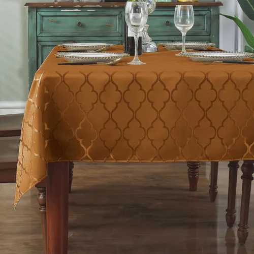Vista 14 de SASTYBALE - Servilletas de poliéster jacquard de otoño 20x20 pulgadas - Patrón de flores, brillo otoñal, resistente a las arrugas y derrames