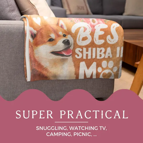 Vista 6 de Huglanket Regalos Shiba Inu para mujer, manta única de franela Shiba Inu, 50 x 65 pulgadas, agradable al tacto, regalo novedoso