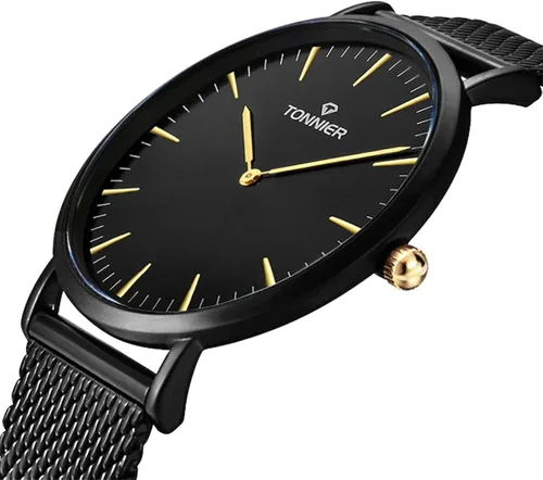 Vista 7 de RUIWATCHWORLD Men's Analog Quartz Watch Men Ultra-Thin Dial Watches Stainless Steel Waterproof Fashion Wrist Watch