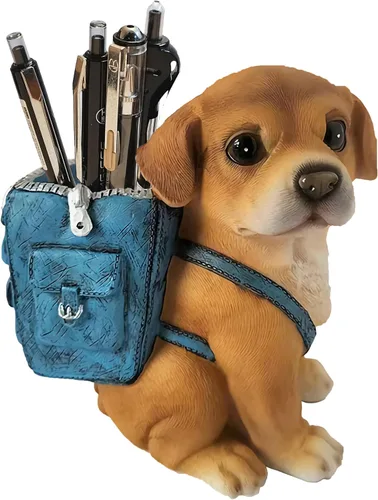 Vista 10 de Soporte para bolígrafo de perro para escritorio, regalos de bulldog francés para hombres, mujeres y niños, soporte único para lápices, divertido