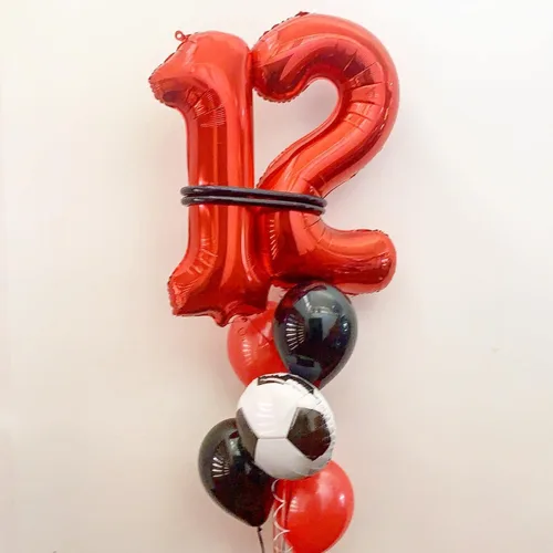 Vista 6 de Globos rojos de 40 pulgadas con el número 10, globos gigantes de 10 globos rojos de cumpleaños 10 globos rojos de cumpleaños 10 globos de 10.º