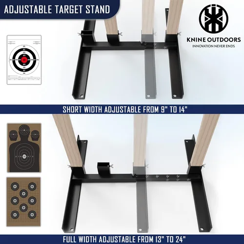Vista 4 de KNINE OUTDOORS Soporte de Blanco de Tiro para Exteriores, Soporte de Papel Duradero con Base Ajustable Estable para Blancos de Tiro de Papel