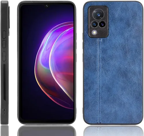Vista 232 de Funda para Vivo iQOO Z1x 5G, funda para Vivo iQOO Z1x 5G Funda de piel sintética con funda 3 en 1, color azul