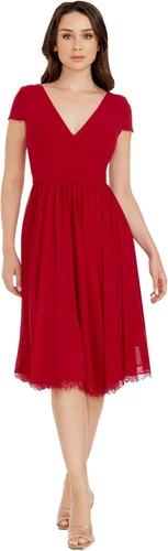 Vista 6 de Dress the Population Vestido para mujer ajustado y con vuelo Negro