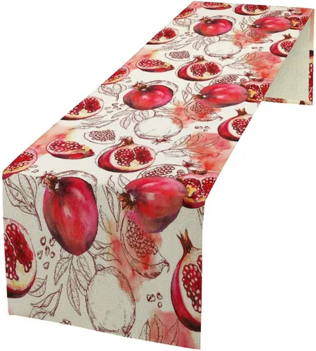 Vista 20 de Camino de mesa de lino de algodón, cuchillo de cocina occidental, tenedor, colección de mesa rectangular, desierto salvaje oeste americano