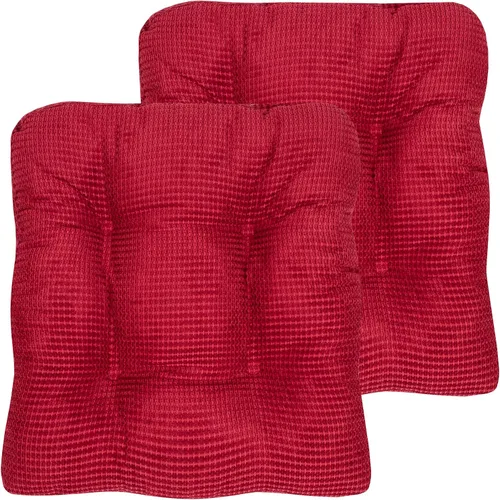 Vista 16 de Sweet Home Collection - Cojín de espuma de memoria triturada para silla premium, con capitoné, parte trasera de goma antideslizante con micropuntos