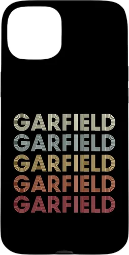 Vista 9 de Funda con texto vintage para iPhone 16 Garfield Michigan Garfield MI Retro