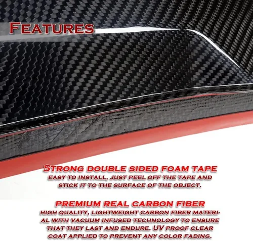 Vista 2 de DriftX Performance, ala de alerón de maletero compatible con Nissan Altima Coupe 2008-2013 estilo NS alerón de maletero de fibra de carbono real