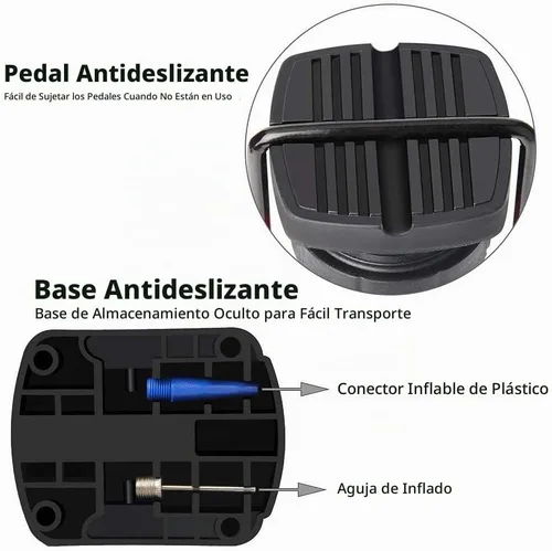 Vista 5 de Bomba para Bicicleta, Mini Bomba de Bicicleta Portátil Bomba de Piso para Bicicleta con Válvulas Presta y Schrader Bomba de Aire de Piso
