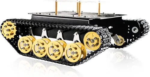 Vista 9 de Chasis de coche de tanque de robot de absorción de impactos profesional con motor codificador de CC para Arduino/Raspberry Pie, Vehículo