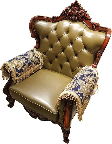 Vista 9 de Juego de 2 fundas de lujo para reposabrazos de sofá, fundas antideslizantes para reposabrazos de silla reclinable, fundas protectoras de cuero
