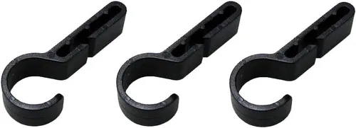 Vista 4 de Clips para faros delanteros para casco, paquete de 12 (negro, plástico, estilo moderno)