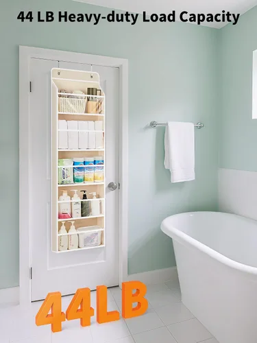 Vista 7 de JARLINK Organizador de almacenamiento de juguetes de animales de peluche, organizador sobre la puerta con ventanas transparentes, capacidad de carga