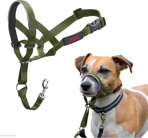 Vista 17 de Collar Halti - Detén a tu perro de tirar de la correa. Ajustable, reflectante y ligero, con banda nasal acolchada. Collar anti-tirón de Negro