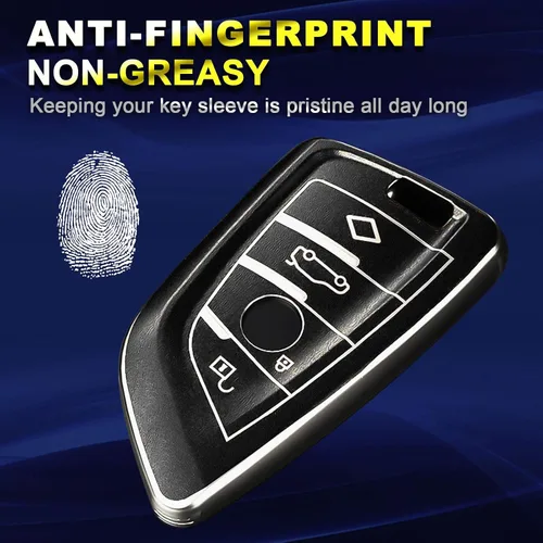 Vista 3 de Xotic Tech para BMW 1 2 3 4 5 6 7 Series X1 X3 X4 Key Fob Cover TPU Front+ABS Shell Back Case Protector de llave