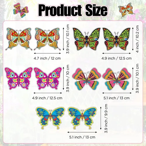 Vista 2 de Eaasty 10 Piezas Imanes de Mariposa para Puerta de Malla Imanes de Doble Cara para Puerta de Malla Adhesivos Magnéticos Flexibles Protector