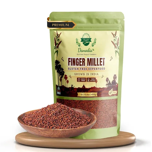 Vista 12 de Danodia Foods Mijo de grano entero (Ragi) - 2 libras (33.51 oz) Superalimento orgánico, sin cáscara, sin pulir, sin gluten, natural Alto