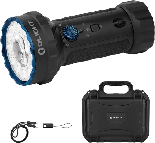 Vista 12 de OLIGHT Marauder Mini 2 linterna de alto lúmenes 5 modos de iluminación azul medianoche 10,000LM y 750M, carga dual tipo C y MCC3, IPX8