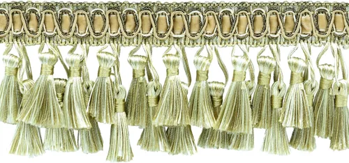 Vista 8 de Colección Noblesse de 3" (7.5cm) Elaborado con flecos de borla de dos niveles # TFH3D, oro canario #4875 (oro oscuro, oro amarillo) paquete de valor