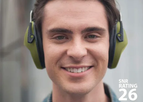 Vista 2 de Protección auditiva con diseño plegable pasivo de perfil bajo 26dB NRR y reduce hasta 125dB