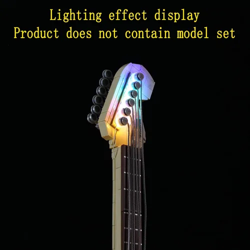 Vista 6 de GEAMENT Kit de luz LED (control de gestos) compatible con Lego Ideas Fender Stratocaster - Juego de iluminación para ideas 21329