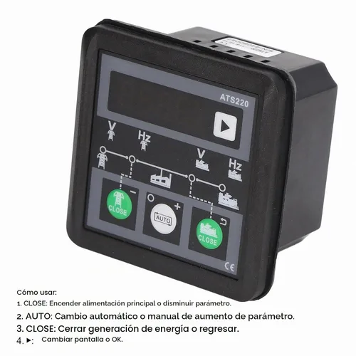 Vista 4 de LiebeWH Controlador de interruptor de transferencia automática, unidad de cambio de potencia de frecuencia de voltaje LED inteligente para panel