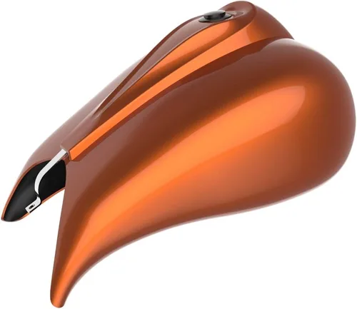 Vista 2 de Cubiertas de tanque estiradas con consola de tablero y tapa de tanque de combustible, cubiertas de combustible de galón para Harley Touring Whisky