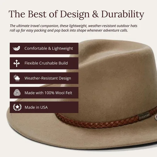 Vista 3 de Stetson Crushable Sagebrush Outdoor Hat