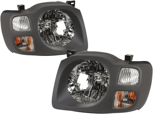 Vista 2 de EPIC LIGHTING Faros delanteros halógenos estilo OE color gris oscuro, repuesto para NISSAN 02-04 NISSAN XTERRA XE