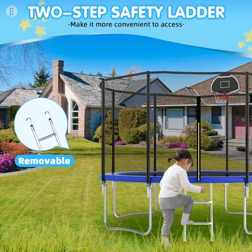 Vista 7 de Tranpoline - Tranpoline para exteriores de 16 pies, 14 pies, 12 pies, 10 pies, para niños y adultos, capacidad de peso de tranpoline de 300 a 1000