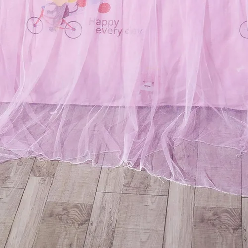Vista 5 de Sorandy Cortina de cama de princesa de encaje con toldo redondo para cama de niños, cúpula universal para colgar en la cama, decoración