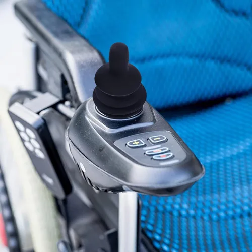 Vista 5 de 4 piezas de botón de palanca de mando para silla de ruedas, perilla y polaina, perilla negra de botón para silla de ruedas eléctrica, scooter