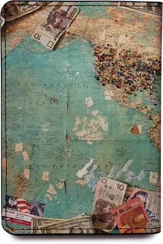Vista 2 de Wanderlust - Soporte para pasaporte de cuero para mujer