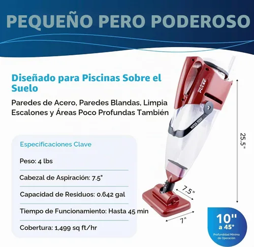 Vista 9 de POOL BLASTER Aspiradora de piscina inalámbrica Pulse para piscinas sobre