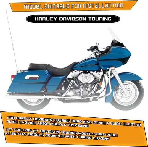 Vista 6 de Barra de Choque Protector de Motor Barra de Carretera para Harley Davidson Touring Road King Street Glide Electra Glide CVO y Modelos de Trike 97-08