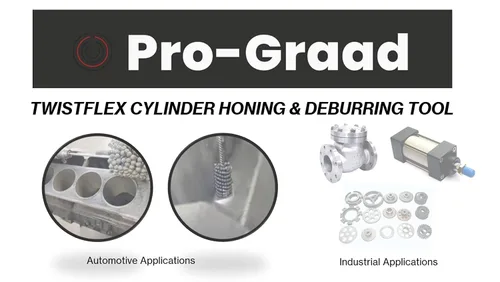 Vista 5 de Cilindro TwistFlex de carburo de silicio 240 de 4-1/8" para orificios de 3.9 "- 4.15" Flexible cylinder hone for honing, deburring and cross-hatch
