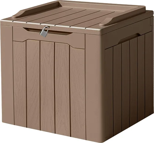 Vista 28 de Devoko Caja de cubierta de 29 galones, caja de almacenamiento al aire libre de resina impermeable Bloqueable y resistente a los rayos UV