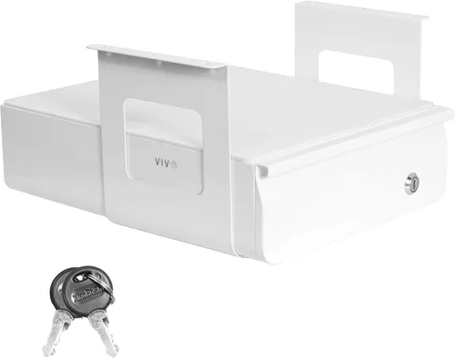 Vista 12 de VIVO Cajón deslizante con cerradura de 13 pulgadas para debajo del escritorio, organizador de almacenamiento seguro para oficina en casa, negro